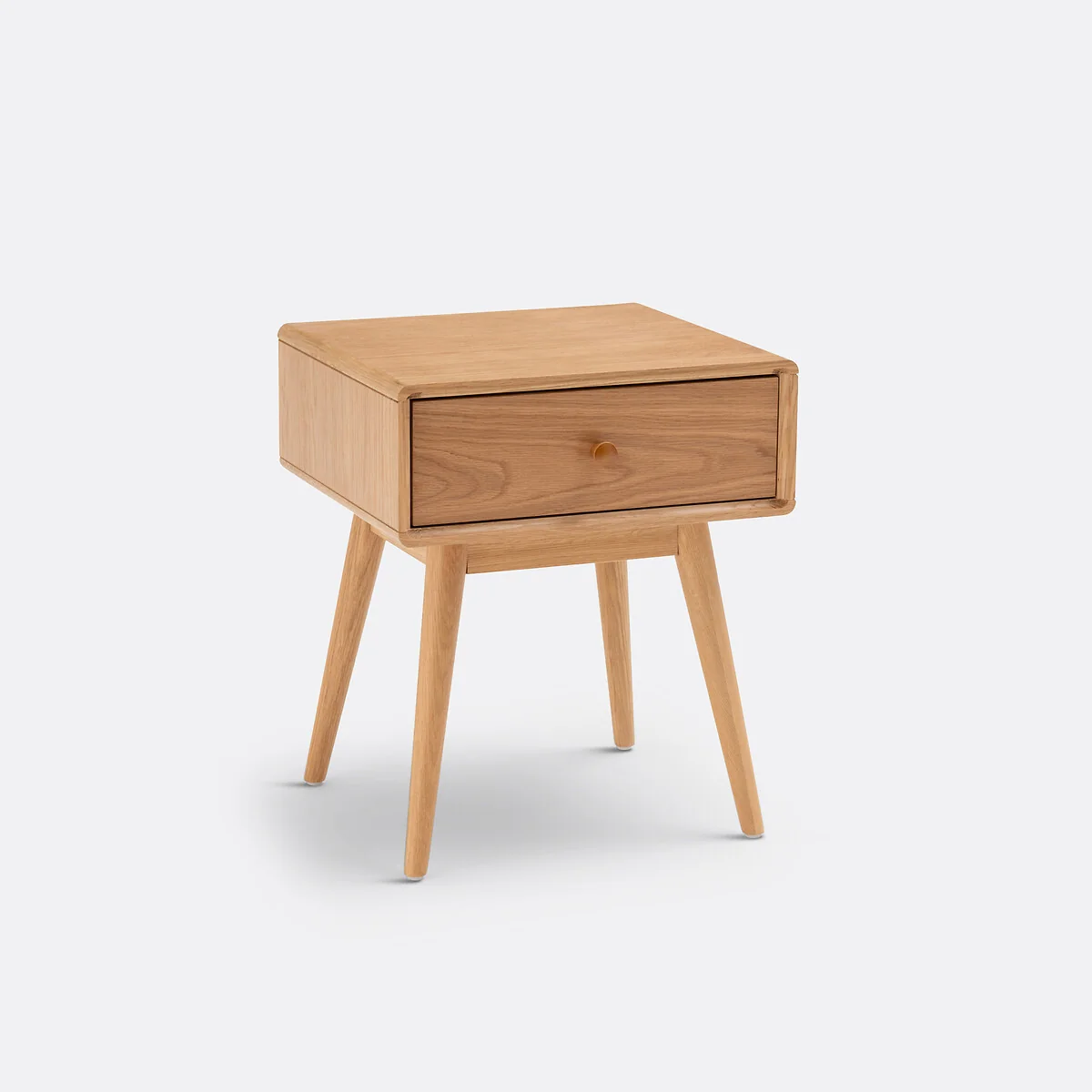Miji 1 Drawer Oak Veneer Bedside Table – image 3