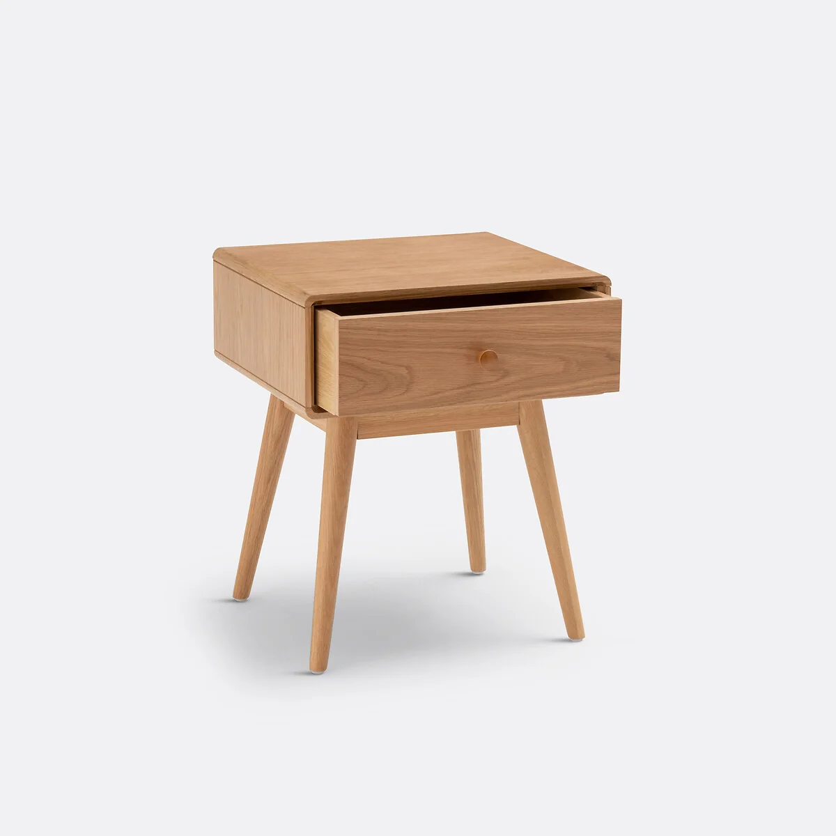Miji 1 Drawer Oak Veneer Bedside Table – image 4