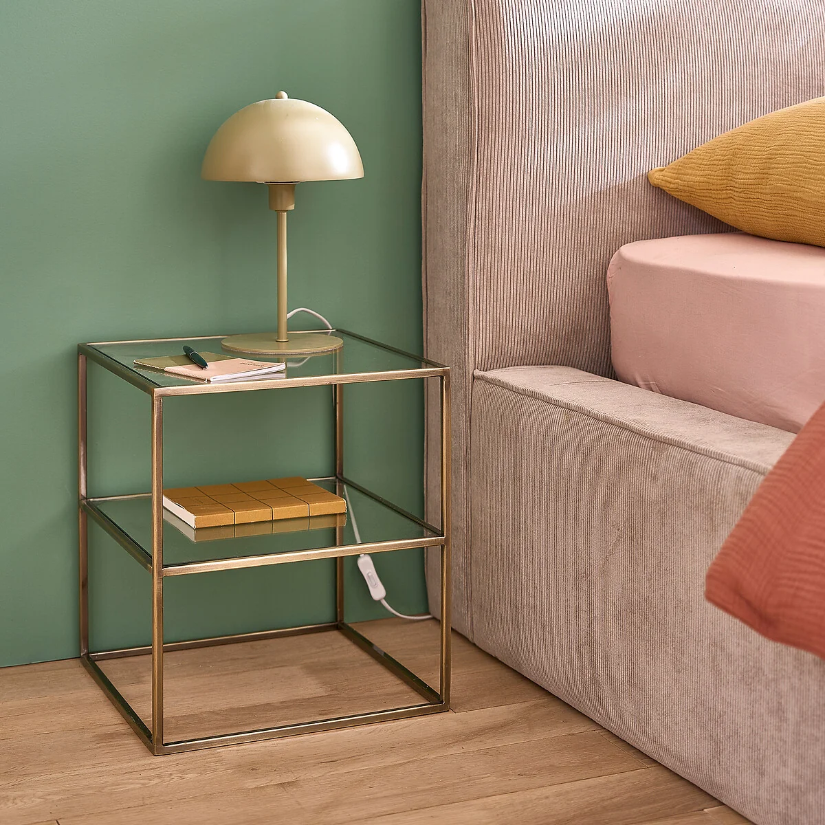 Luxore Double-Shelf Bedside Table – image 2