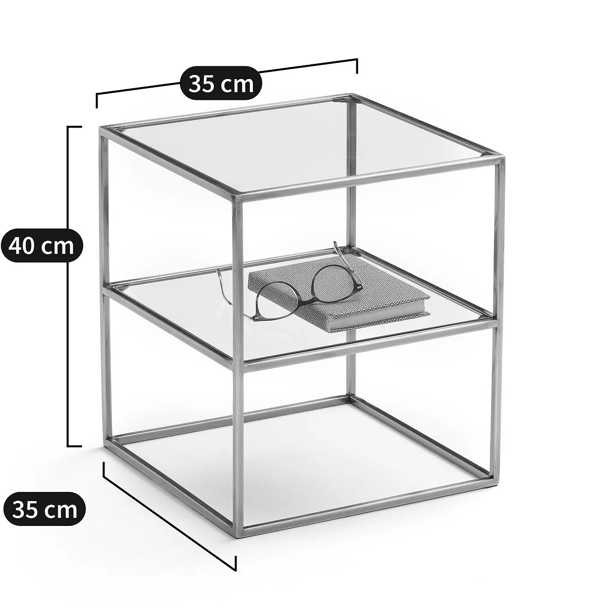 Luxore Double-Shelf Bedside Table – image 3