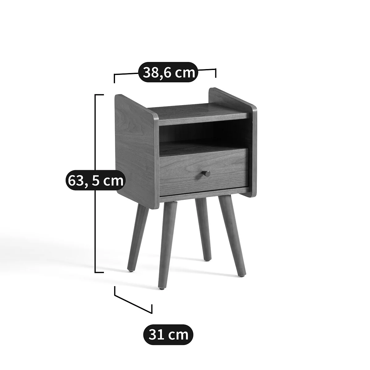 Ronda Vintage Style Bedside Table – image 2