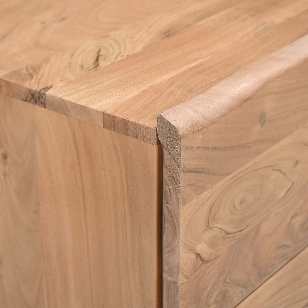 Dawson Rustic Acacia Wood Two Drawer Bedside Table – image 5