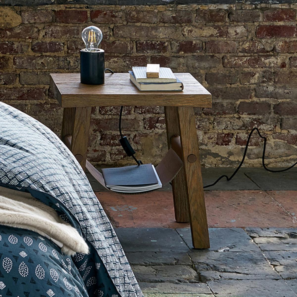 Asayo Solid Elm Bedside Table – image 4