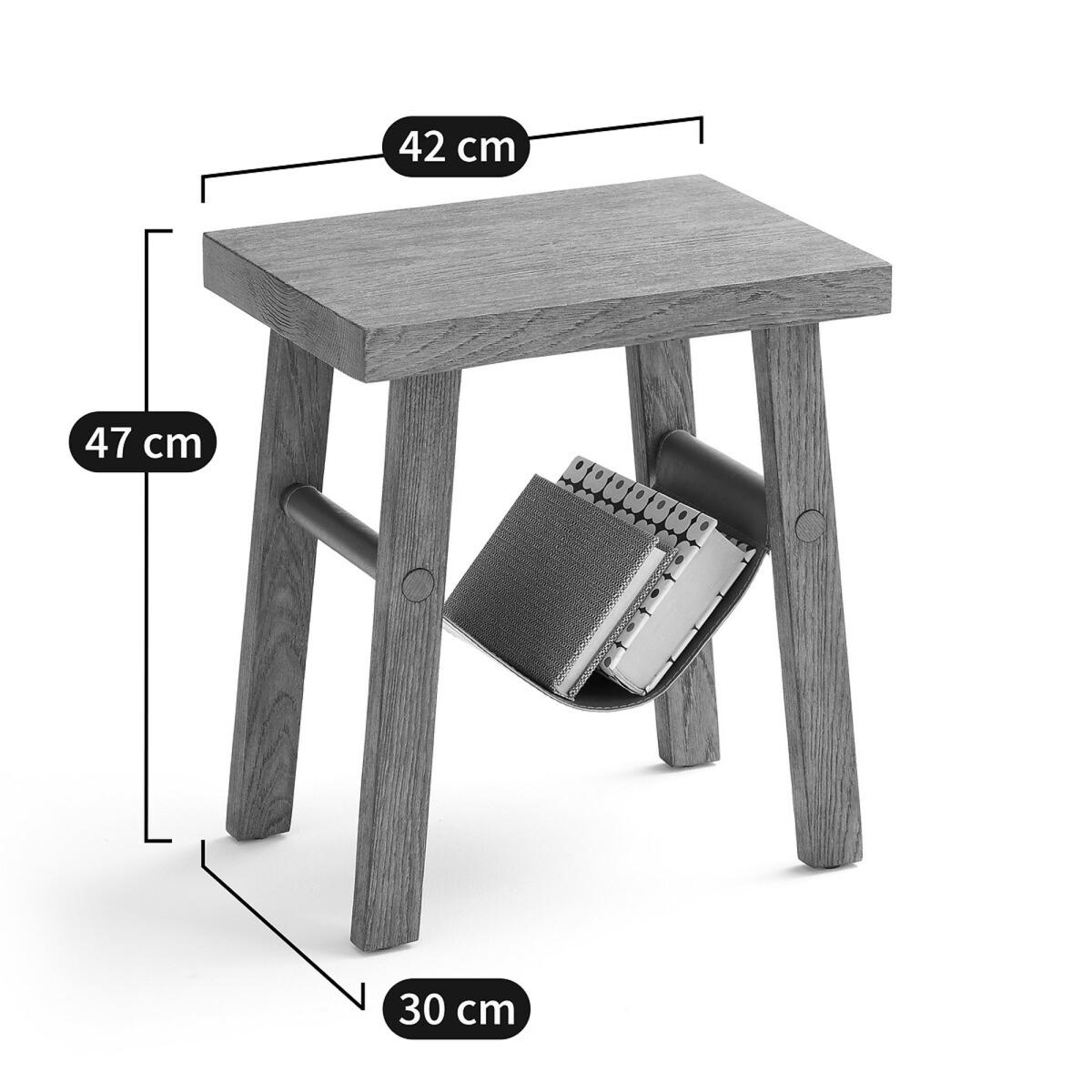 Asayo Solid Elm Bedside Table – image 7