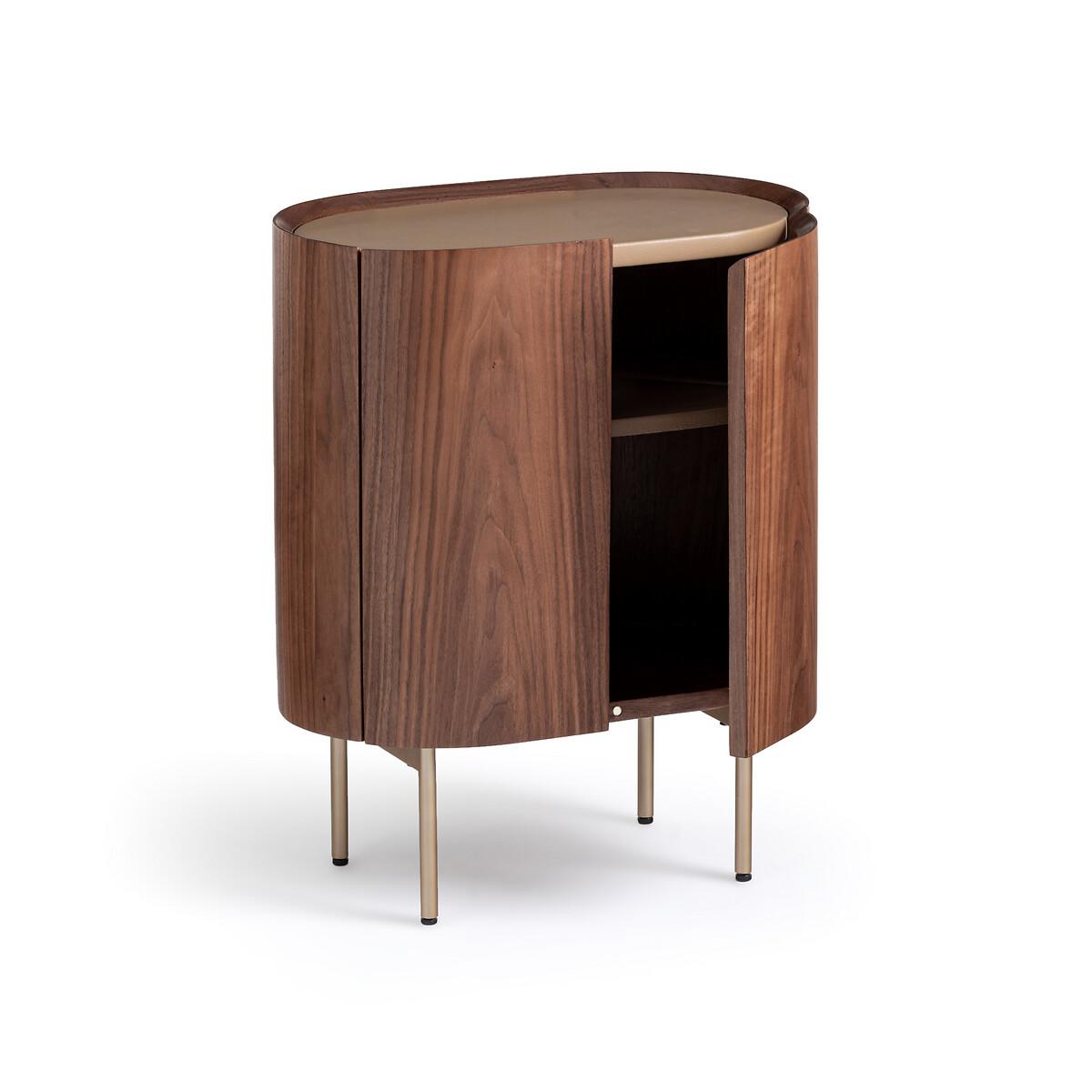 Aslen Walnut & Leather Bedside Table – image 2