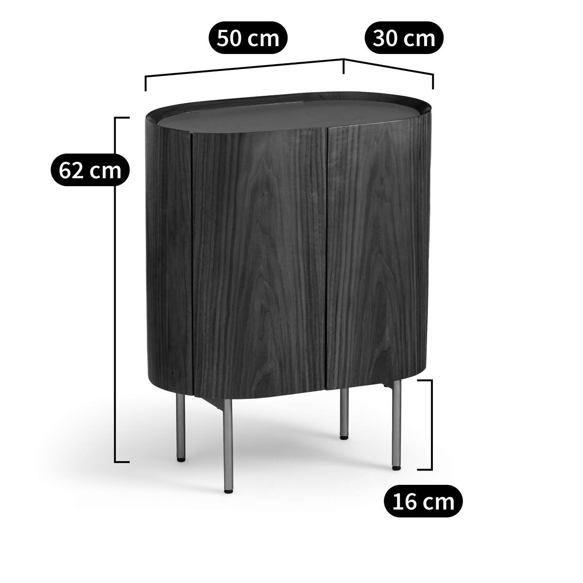 Aslen Walnut & Leather Bedside Table – image 11
