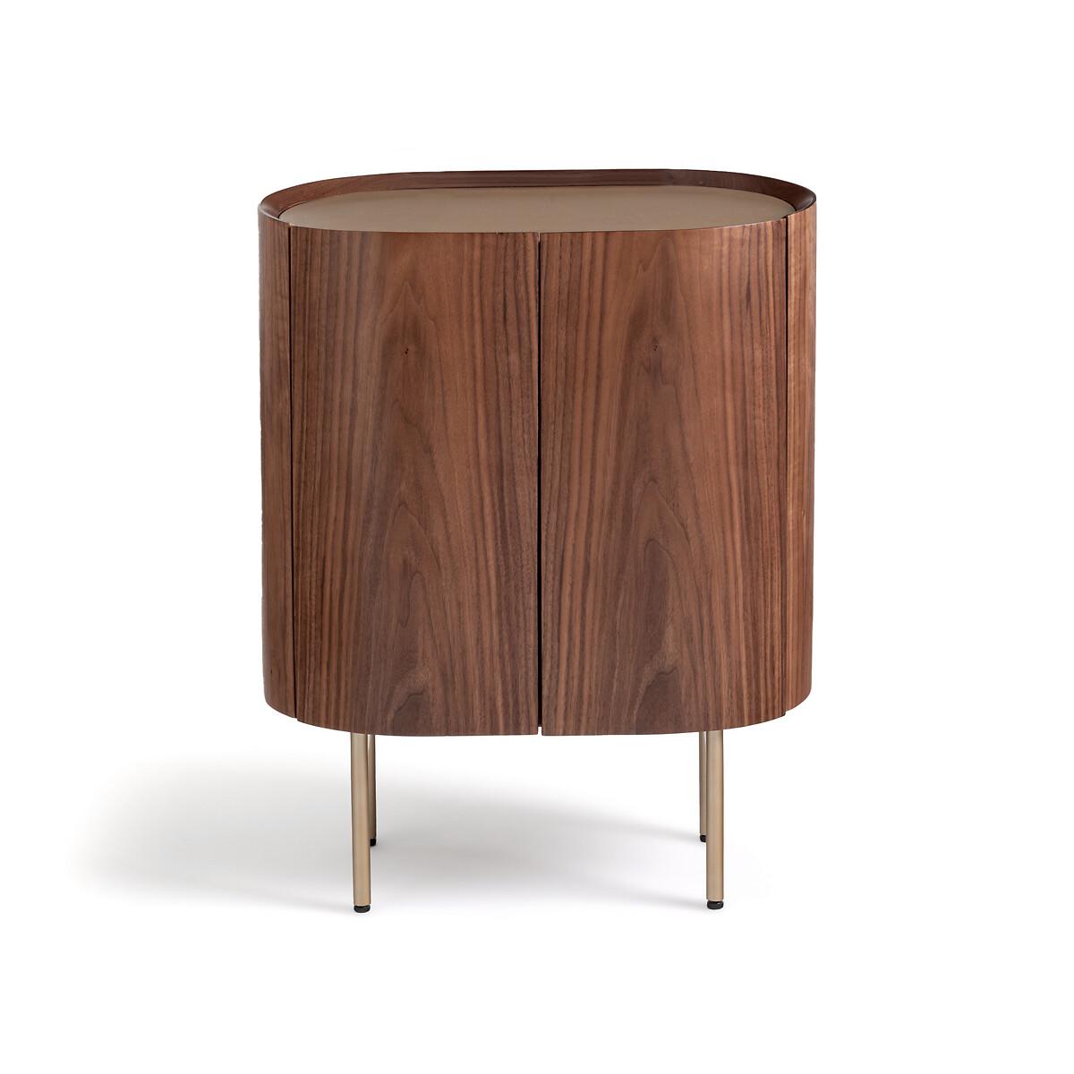 Aslen Walnut & Leather Bedside Table – image 3