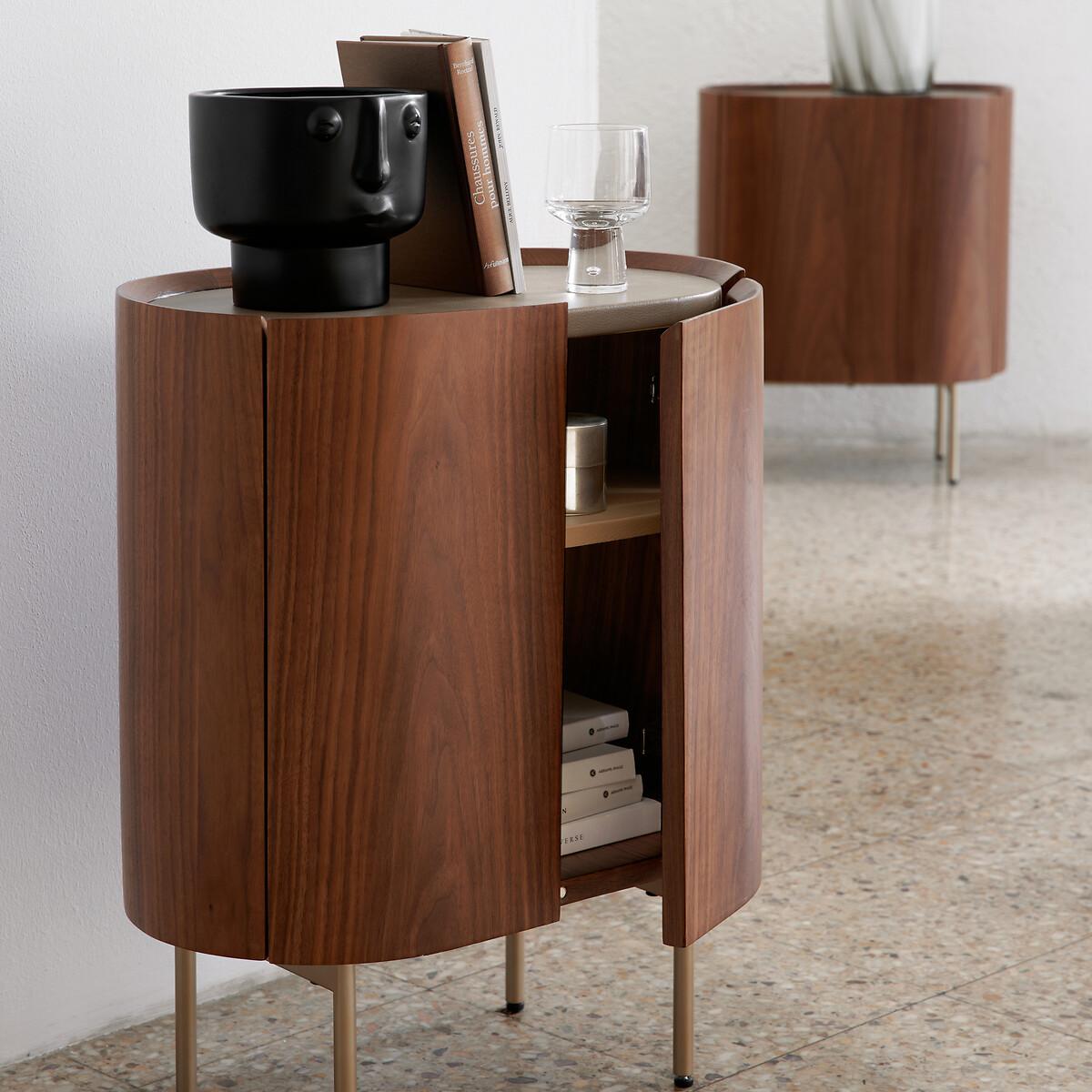 Aslen Walnut & Leather Bedside Table – image 8