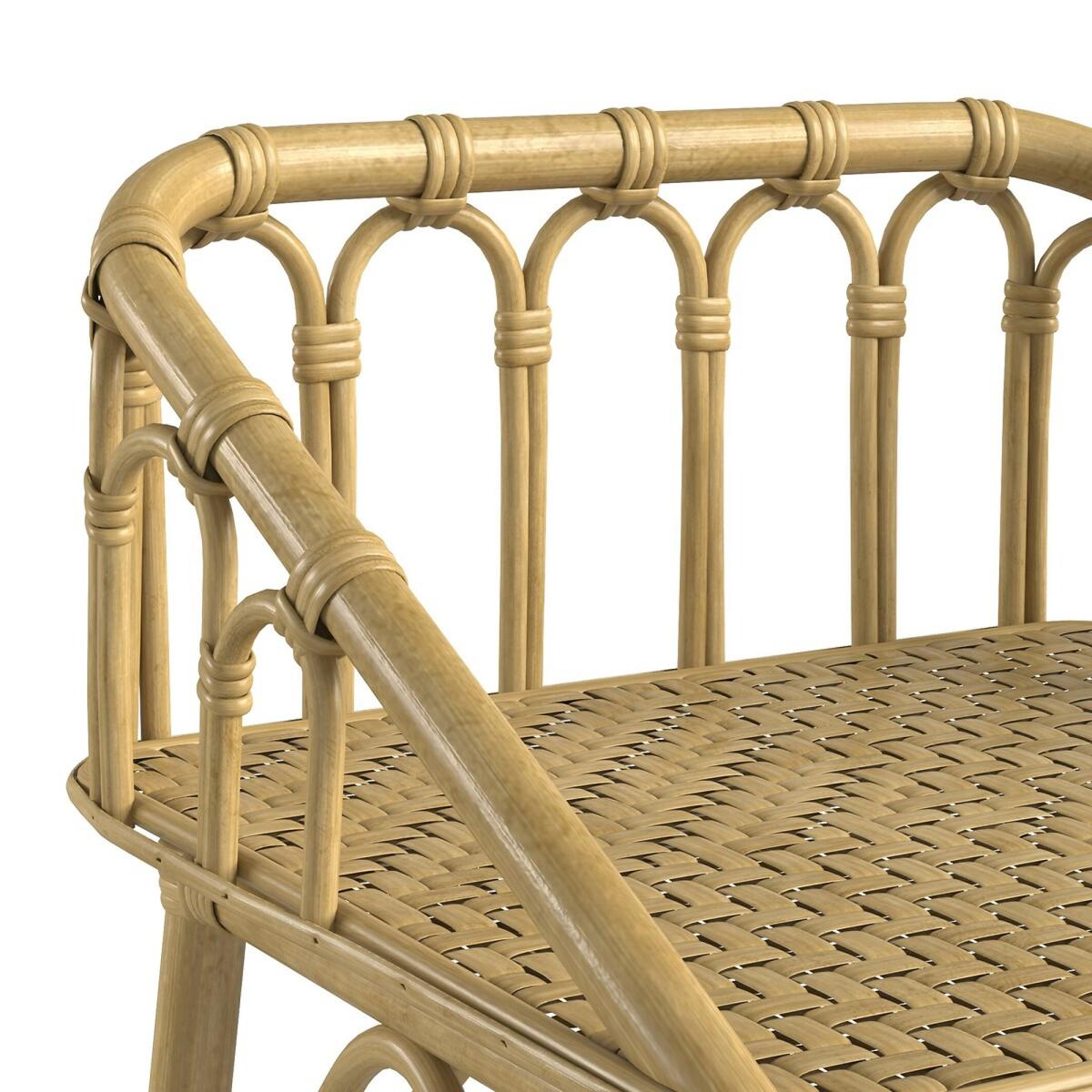 Malu Vintage Rattan Bedside Table – image 3