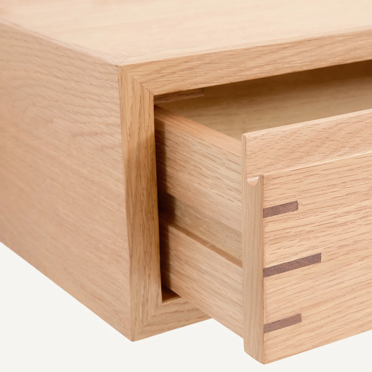 Hibashi Solid Oak/Oak Veneer Suspended Bedside Table – image 5