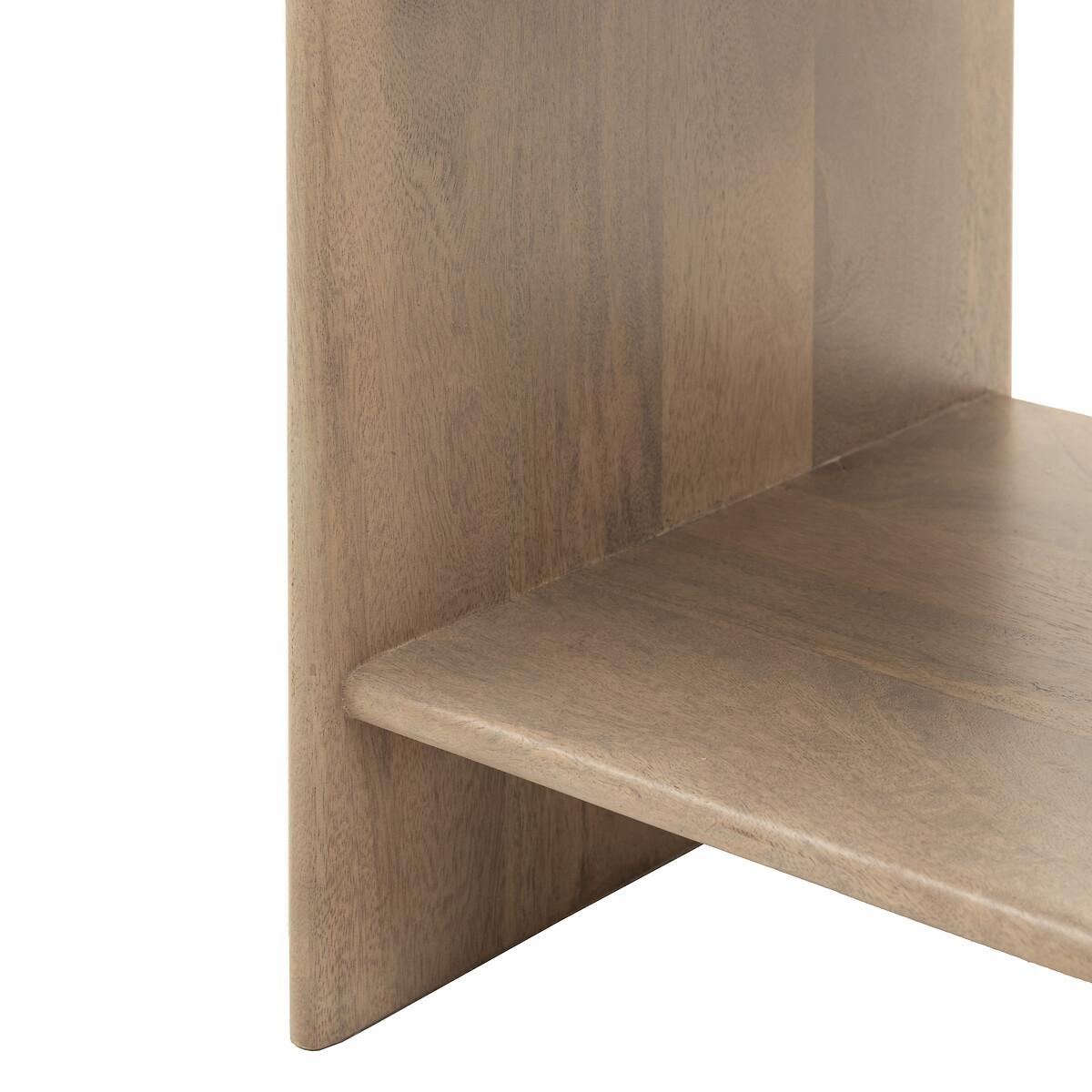 Corven Large Fluted Mango Wood 1 Drawer Bedside Table – image 8