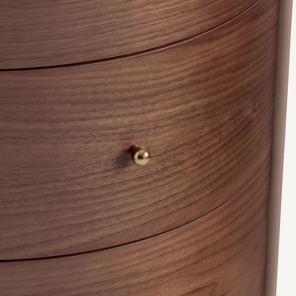 Firmo Walnut & Leather Bedside Table Drawers – image 6
