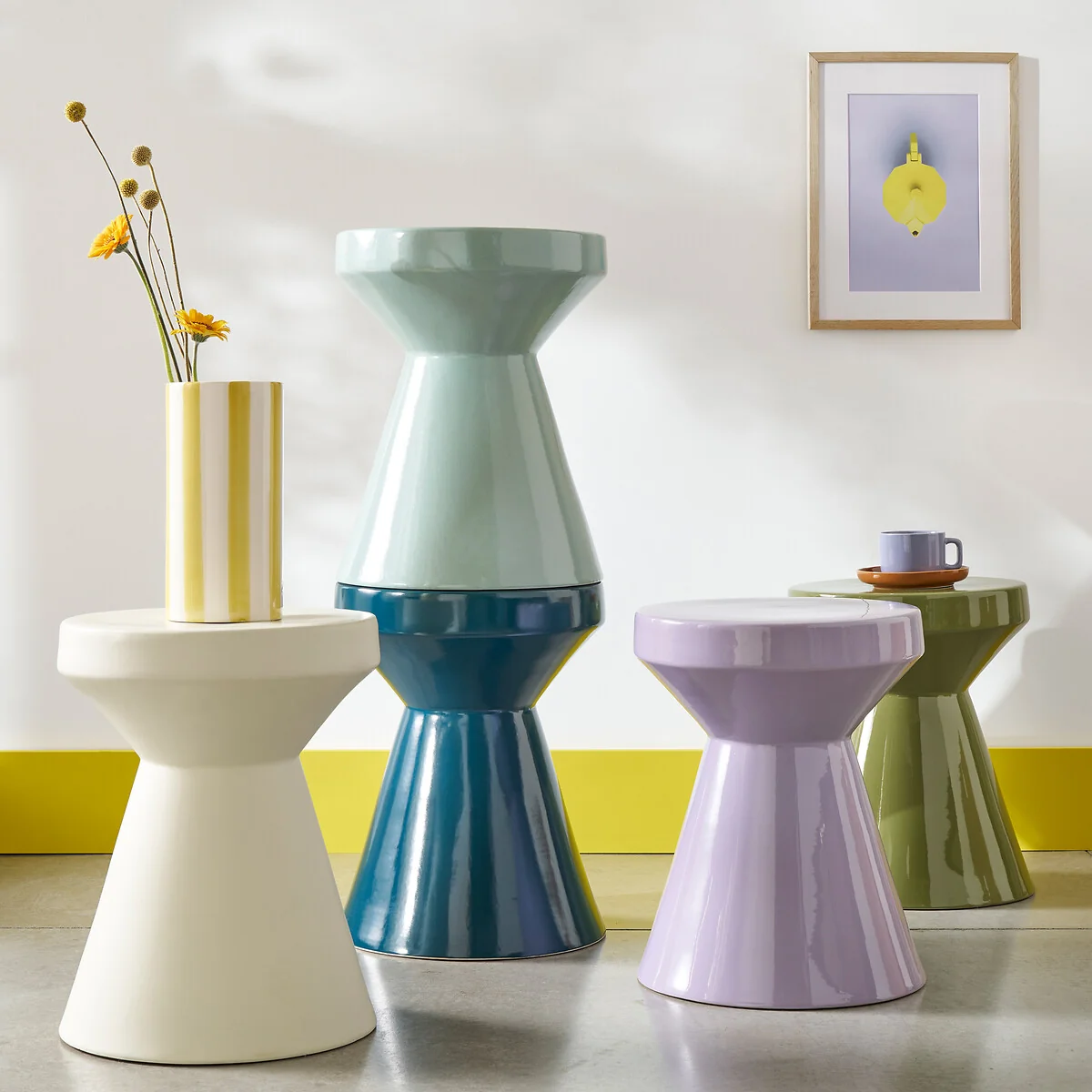Matmat Ceramic Side Table/Bedside Table – image 2