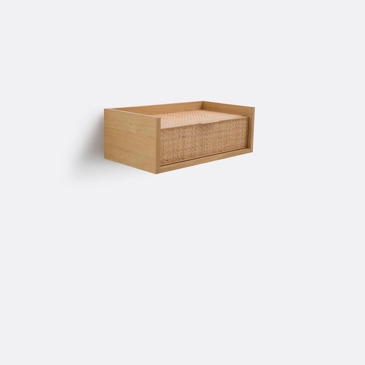 Louison Woven Rattan 1-Drawer Wall Bedside Table – image 2