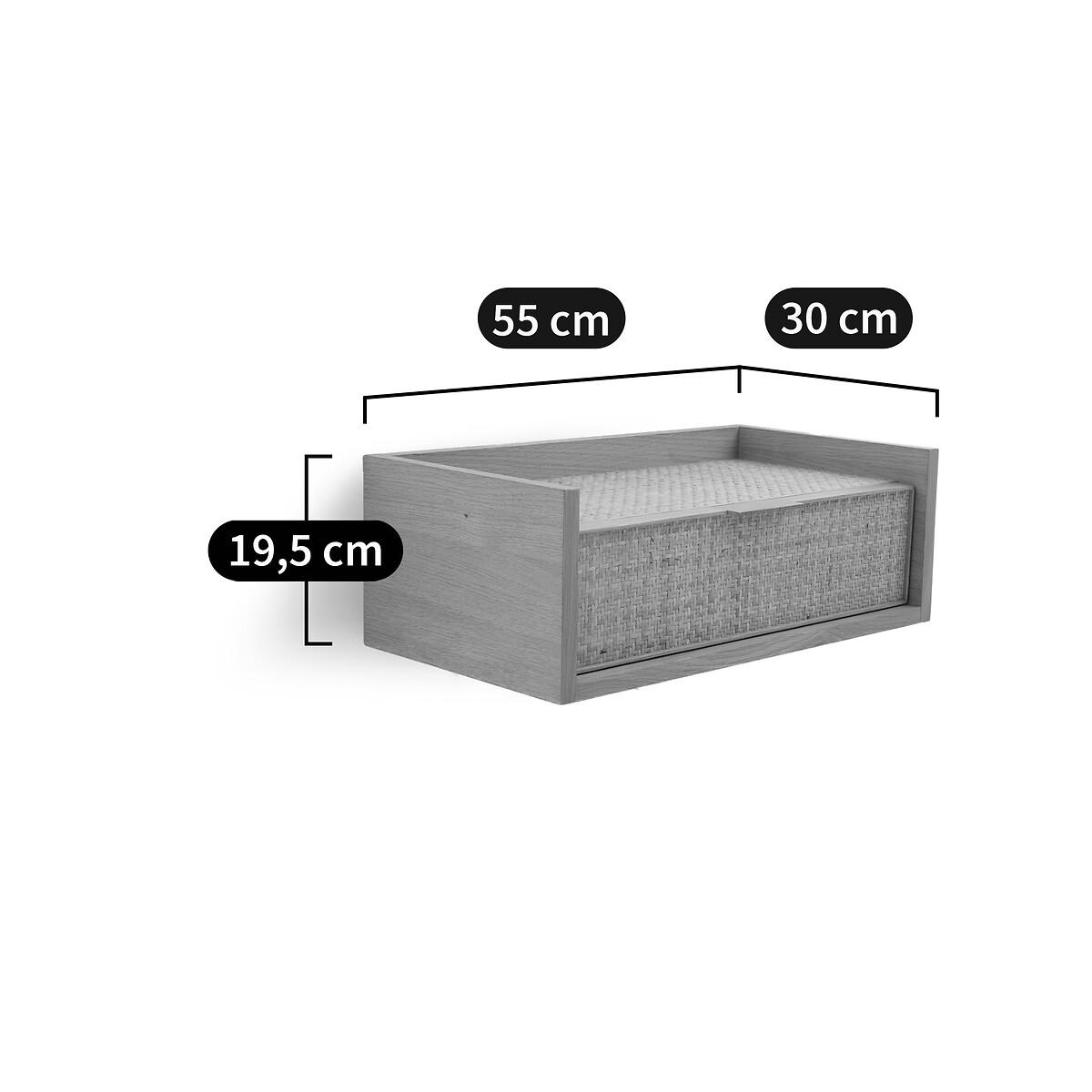 Louison Woven Rattan 1-Drawer Wall Bedside Table – image 12