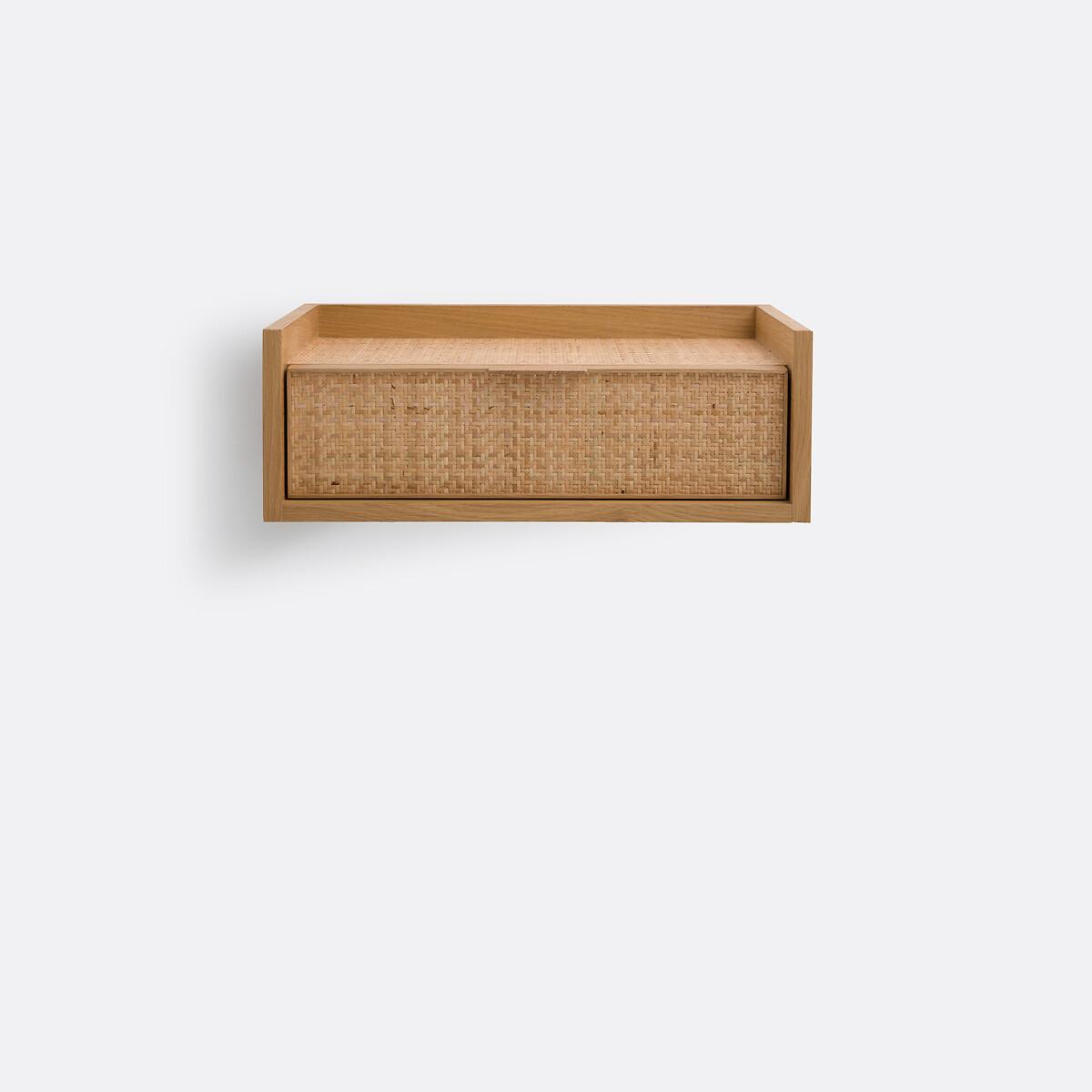 Louison Woven Rattan 1-Drawer Wall Bedside Table – image 3