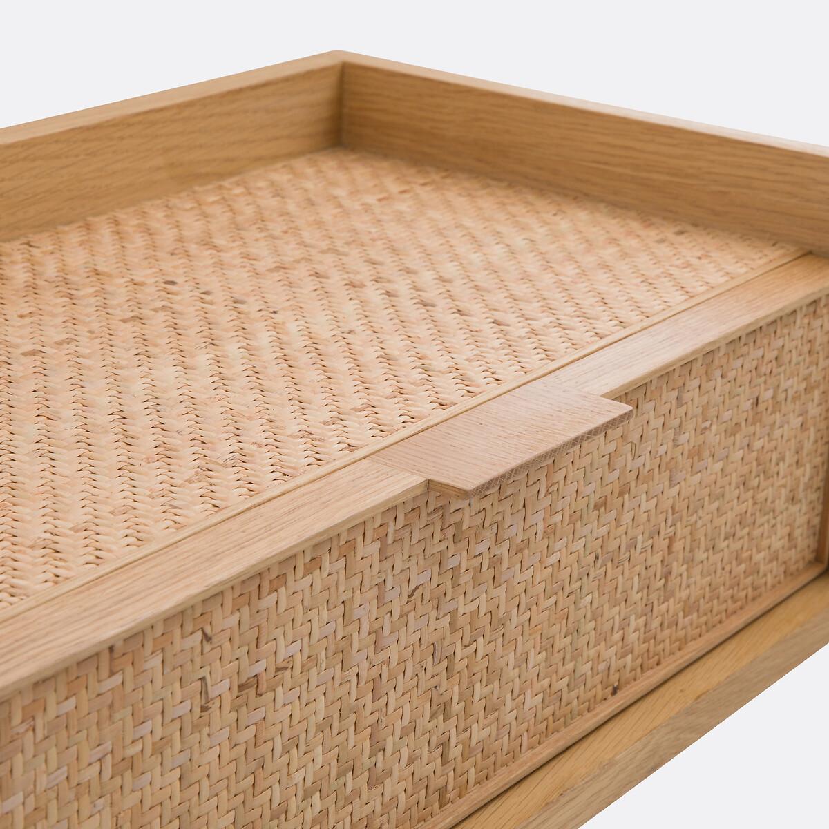 Louison Woven Rattan 1-Drawer Wall Bedside Table – image 5