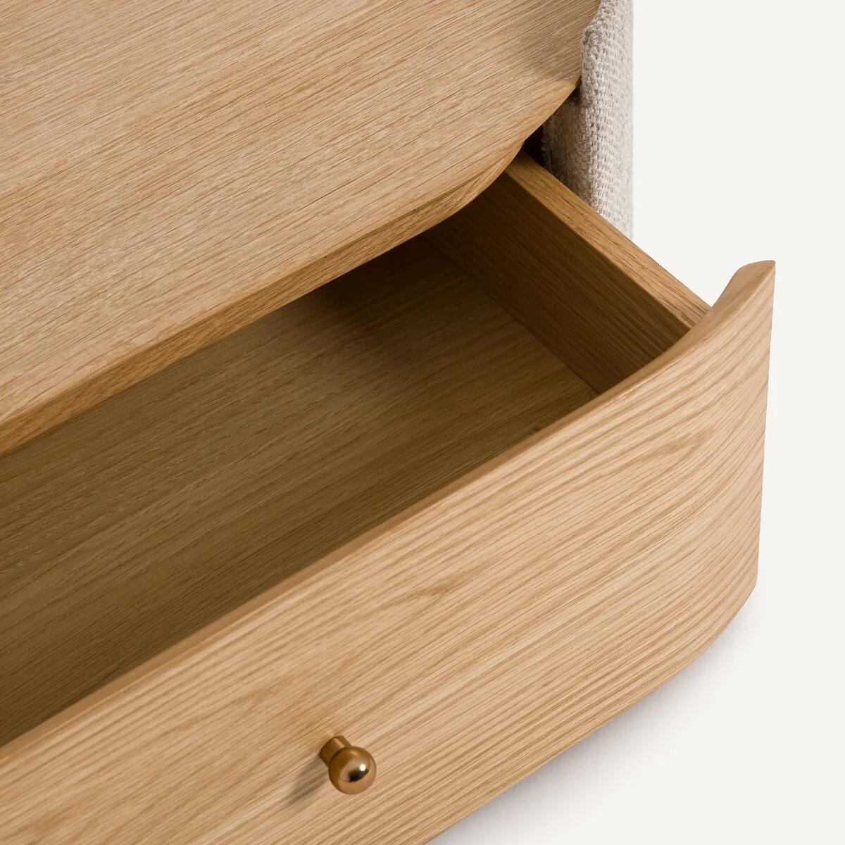 Firmo Wall-Mounted Bedside Table in Oak Veneer and Fabric – image 5