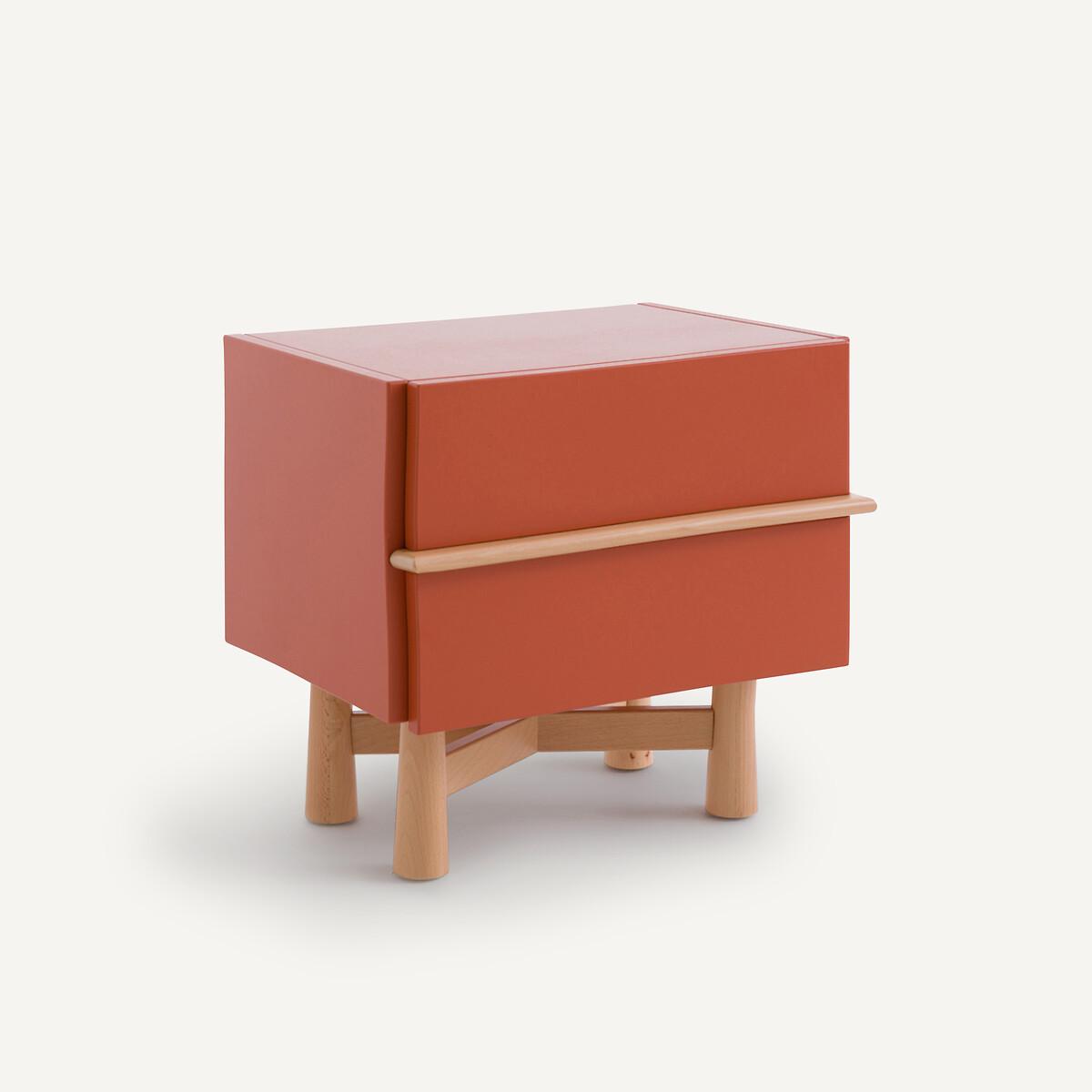 Japoto Lacquered MDF and Solid Beech Bedside Table – image 2