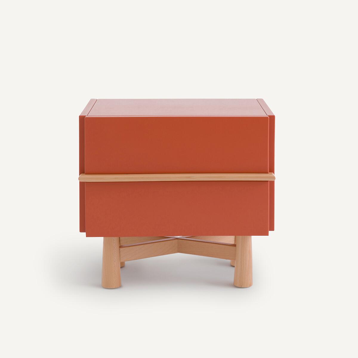 Japoto Lacquered MDF and Solid Beech Bedside Table – image 3