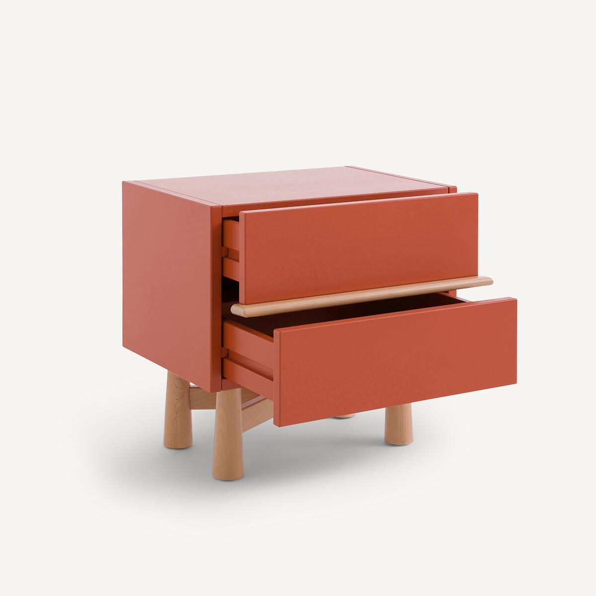 Japoto Lacquered MDF and Solid Beech Bedside Table – image 4