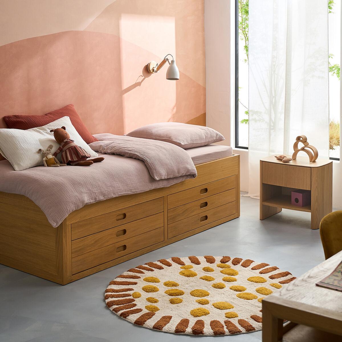 Willow Walnut or Oak Bedside Table – image 7