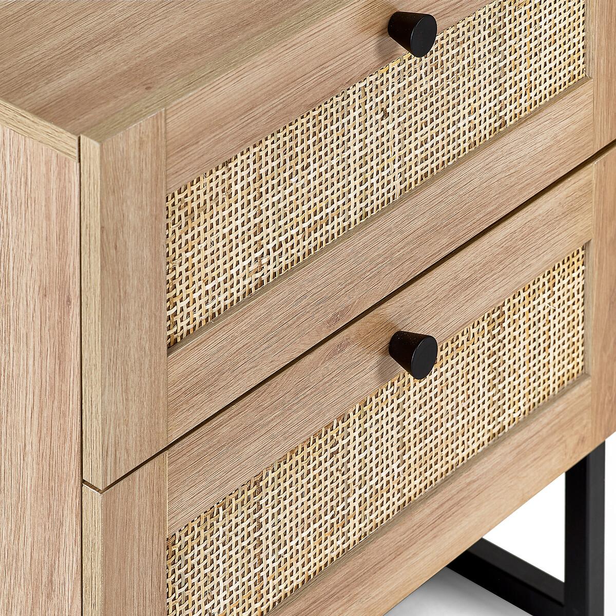 Indiya Rattan 2 Drawer Bedside Table – image 6