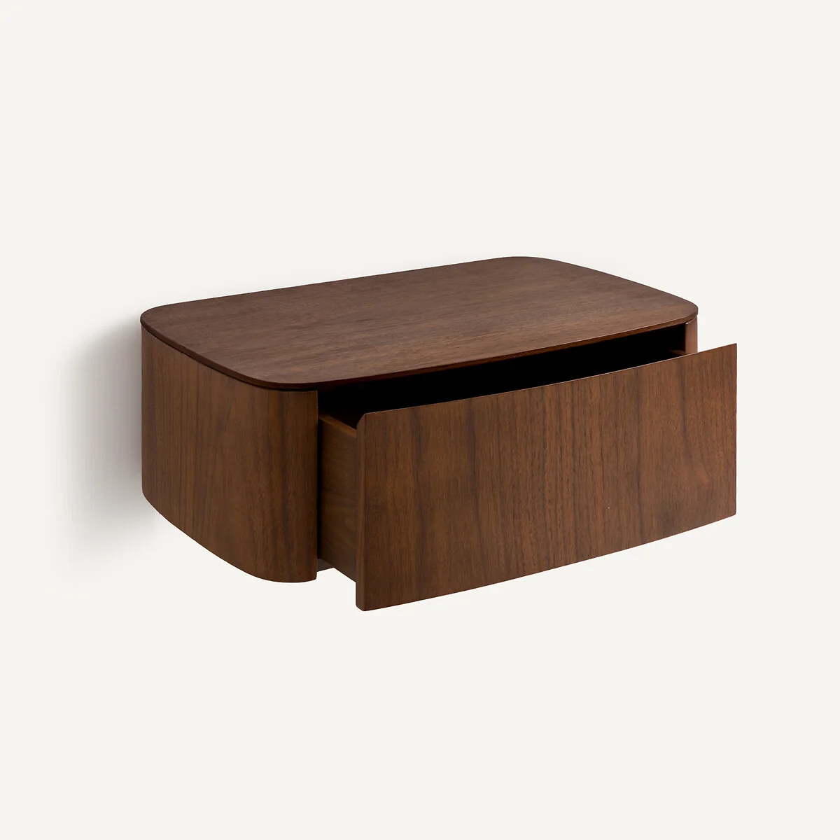 Willow Walnut Or Oak Veneer Wall-Mounted Bedside Table – image 3