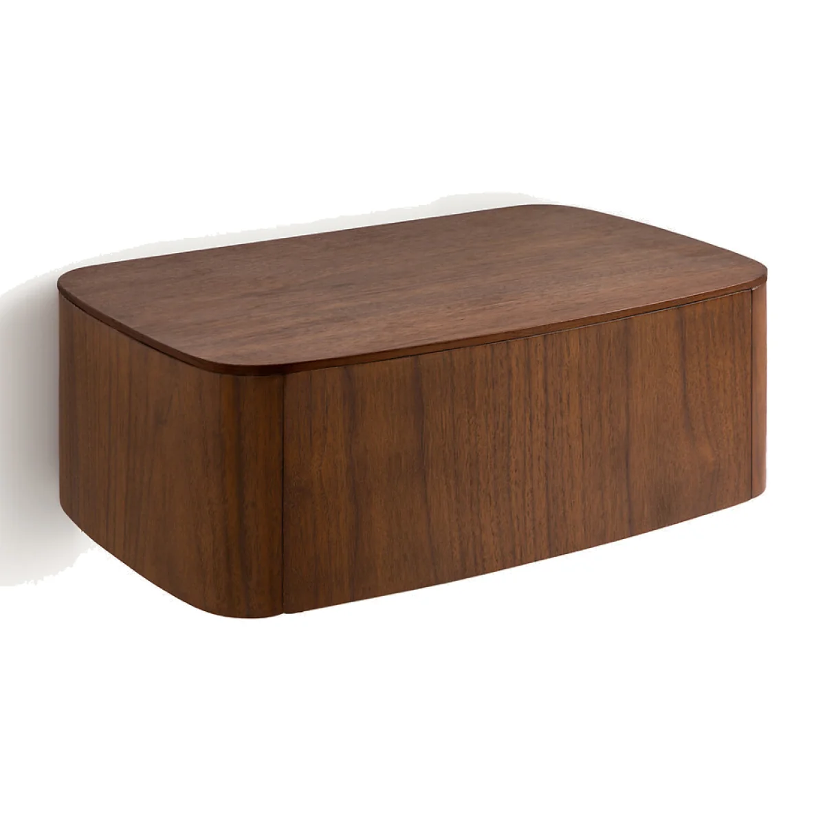 Willow Walnut Or Oak Veneer Wall-Mounted Bedside Table – image 1