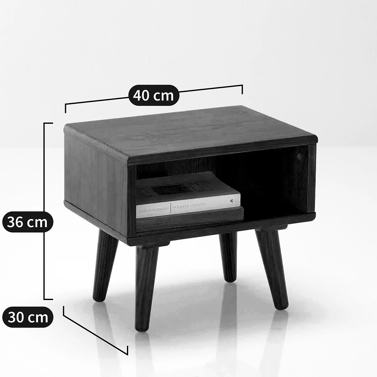 Jimi Vintage Bedside Table in Solid Pine – image 6