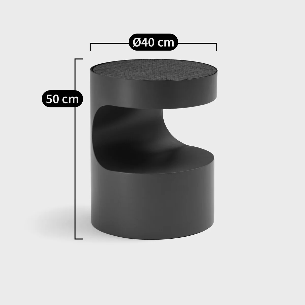 Rimel Metal Bedside Table – image 4