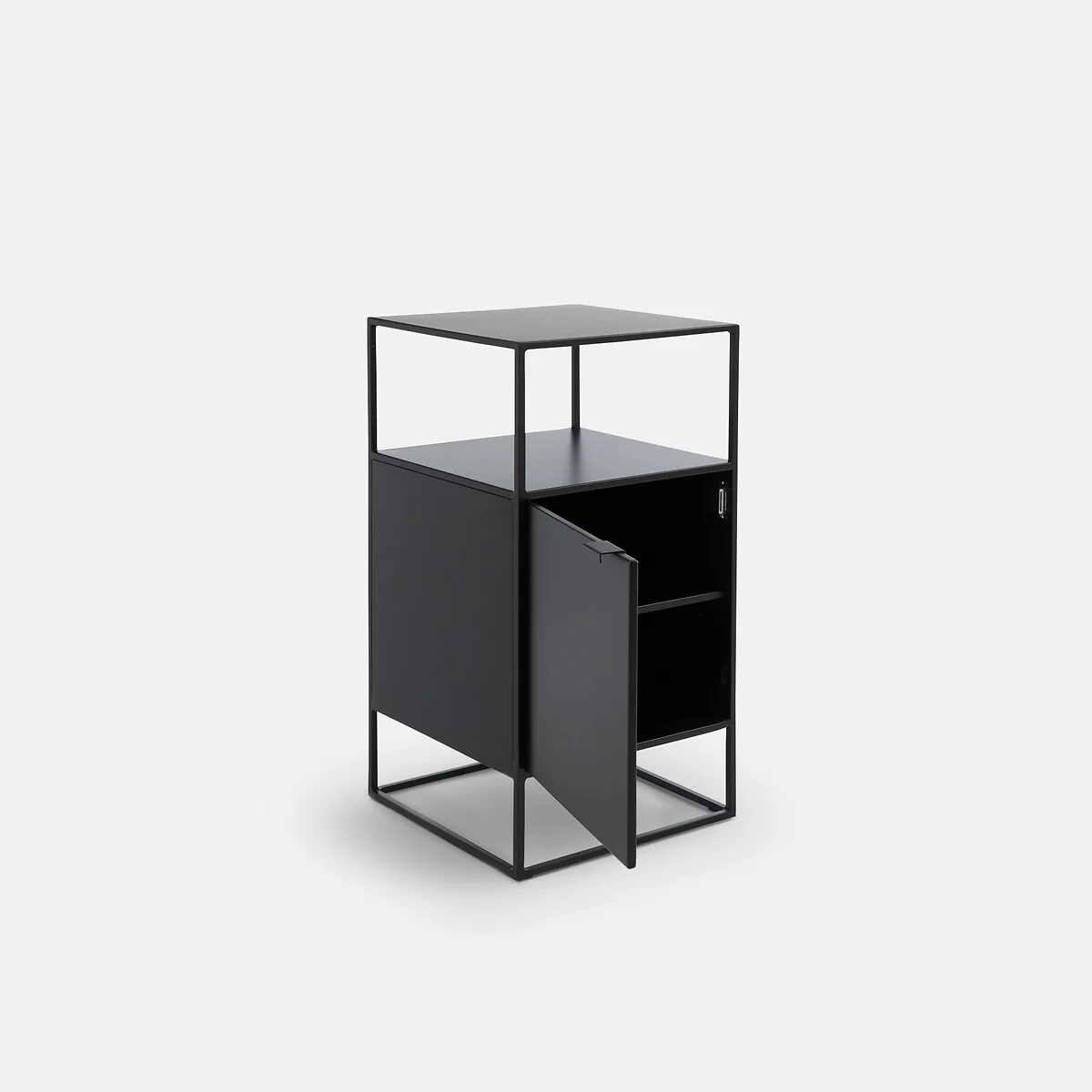 Miva Steel Bedside Table in Steel with 1 Door – image 3