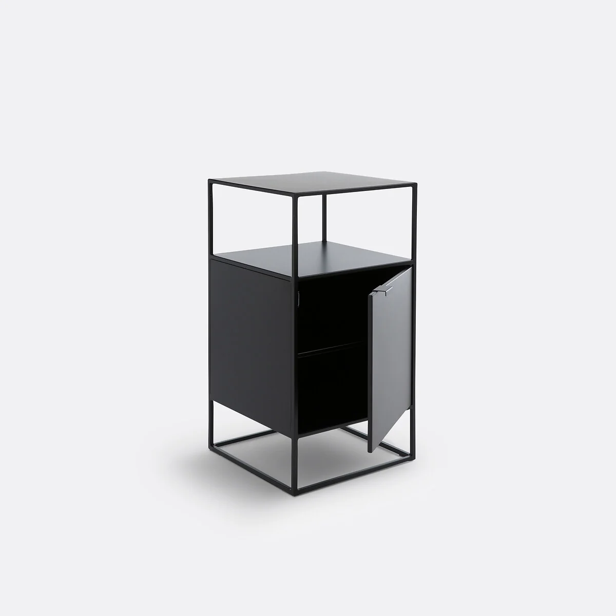 Miva Steel Bedside Table in Steel with 1 Door – image 4