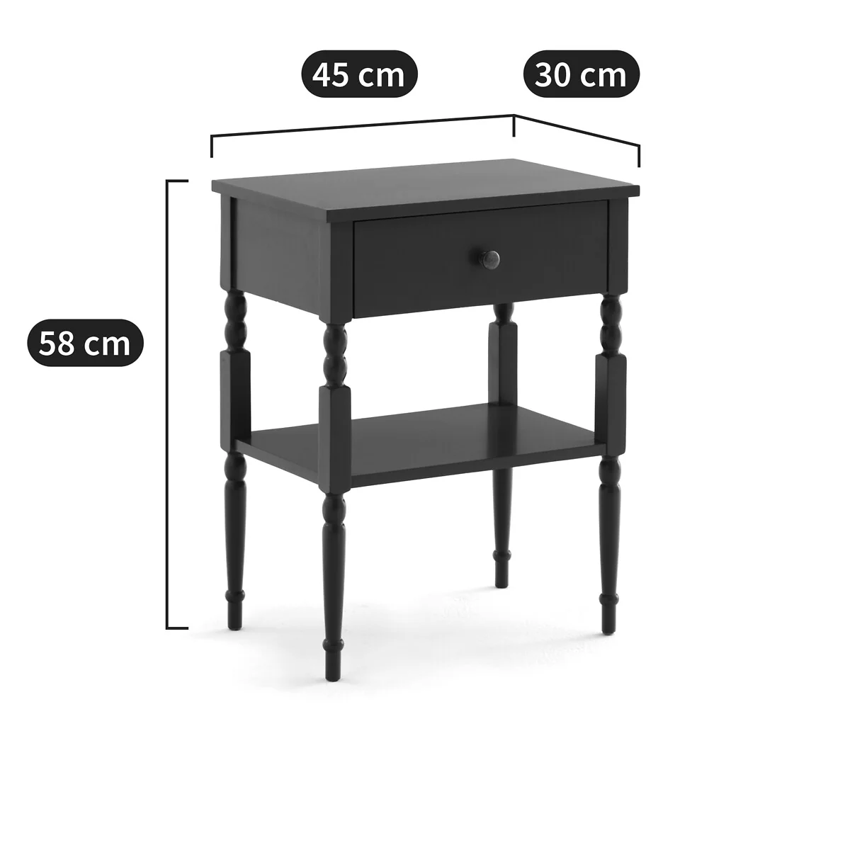Angy 1-Drawer Bedside Table – image 6