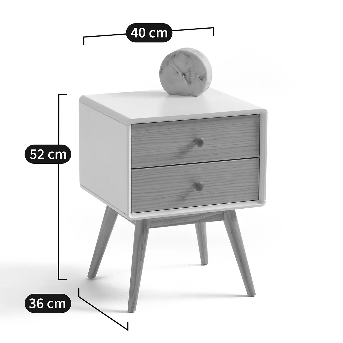 Jimi Bedside Table with 2 Drawers – image 3