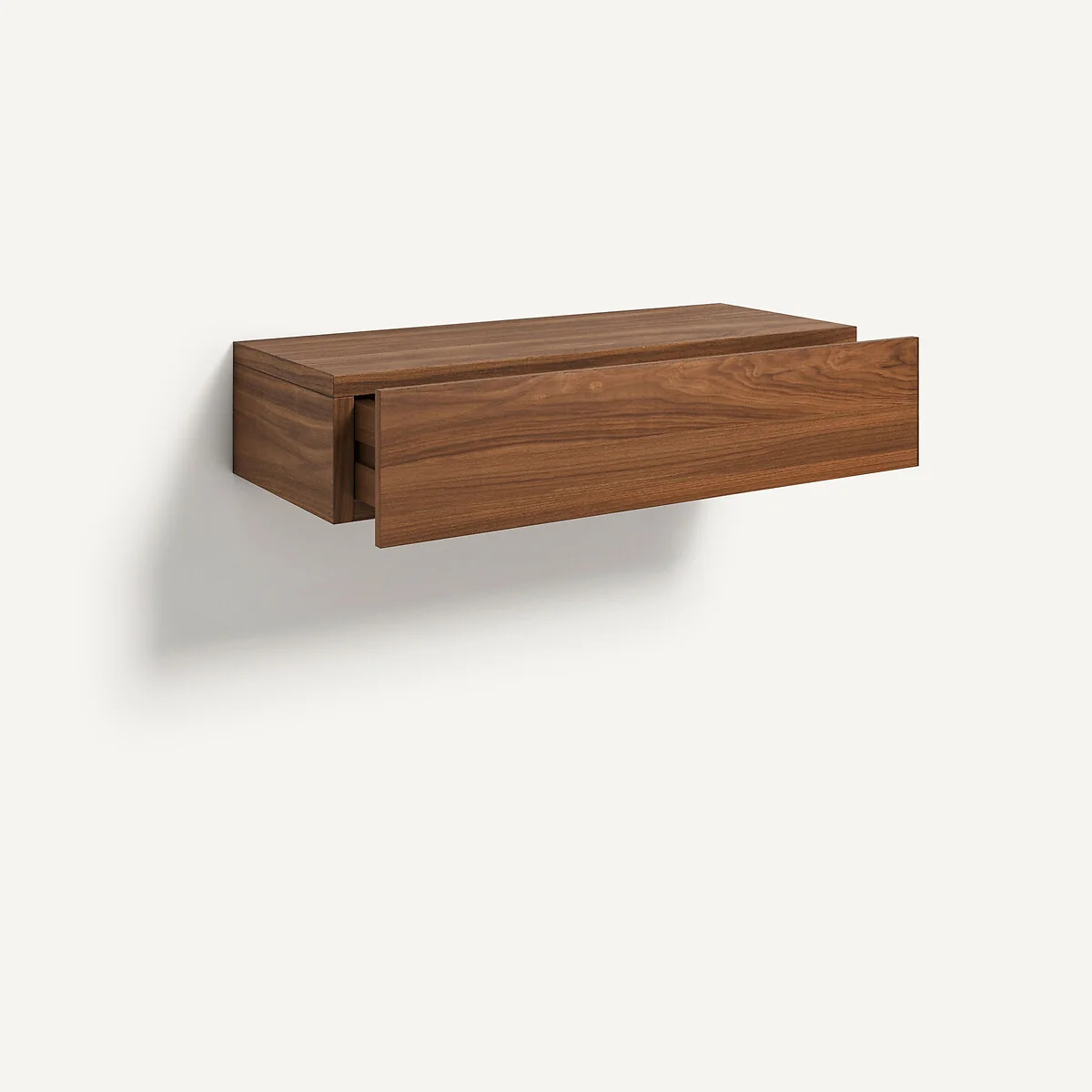 Vesper Solid Walnut 1-Drawer Floating Bedside Table – image 4