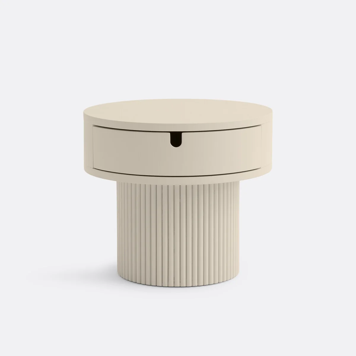 Tamita Bedside Table with Lacquered Fluted Base – image 4