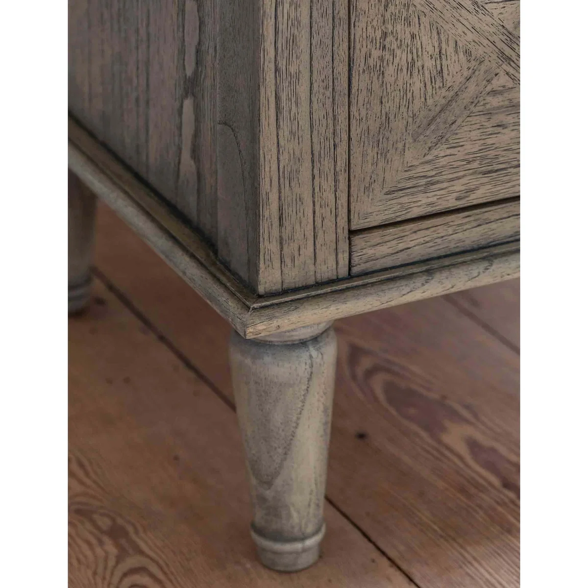 Gallery Direct Rustique 2 Drawer Bedside Table Taupe – image 3