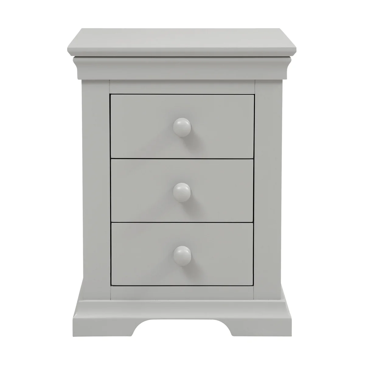 Cotswold Company Chantilly 3 Drawer Bedside Table Grey – image 2