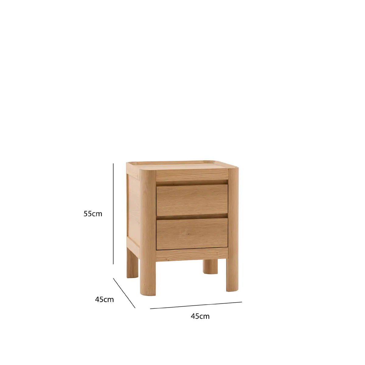 Gallery Direct Ember Two Drawer Bedside Table Natural – image 12