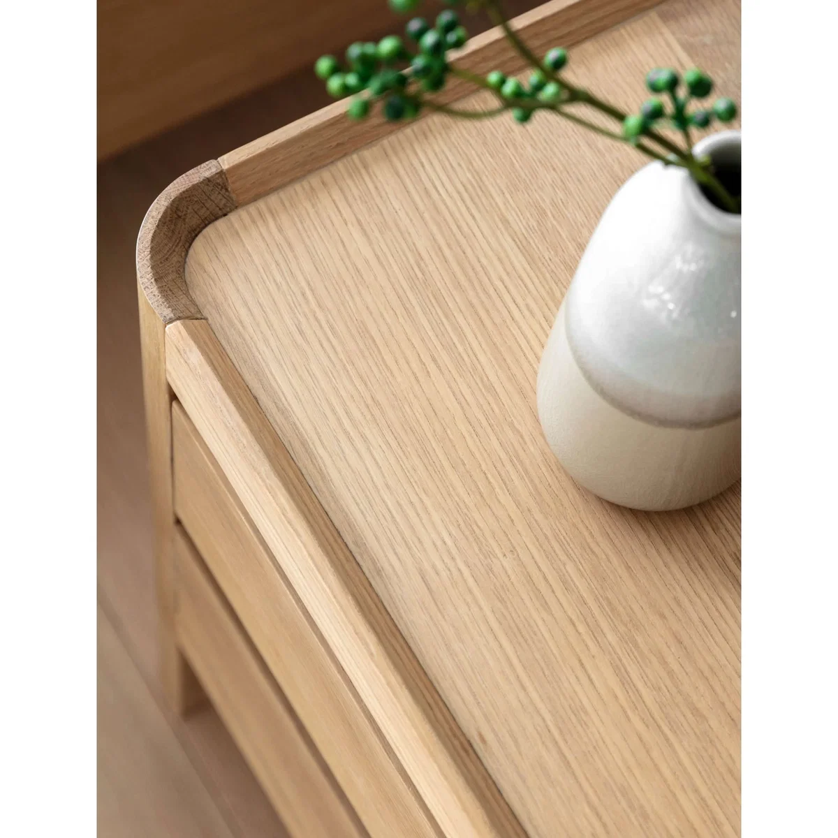 Gallery Direct Ember Two Drawer Bedside Table Natural – image 6