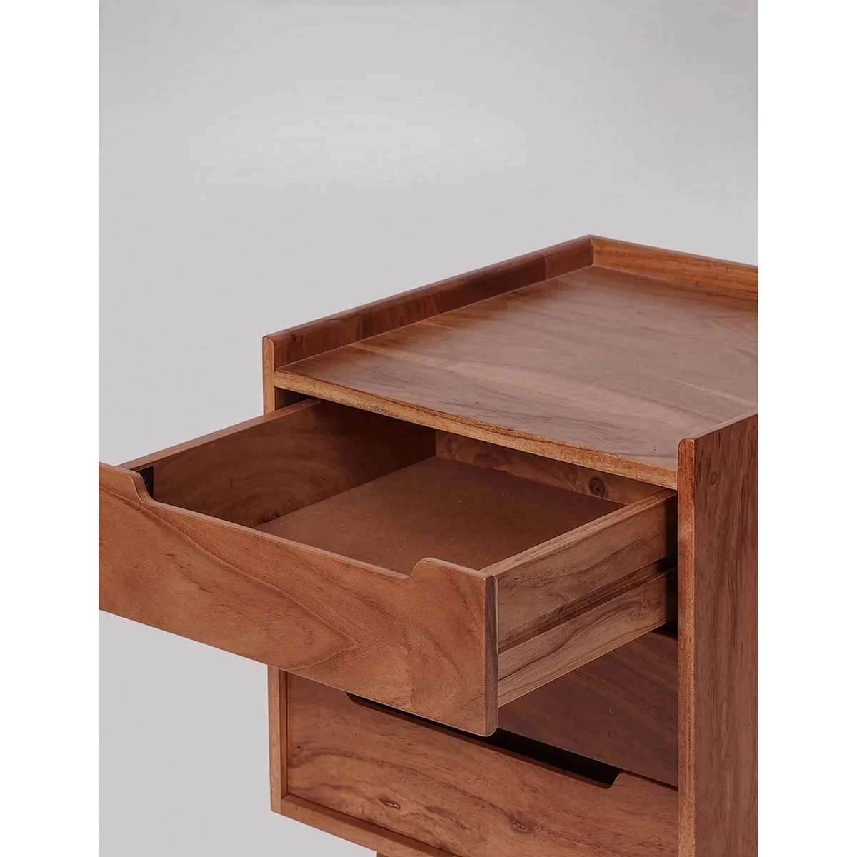 Swoon Southwark Acacia Wood 3 Drawer Bedside Table Brown – image 3