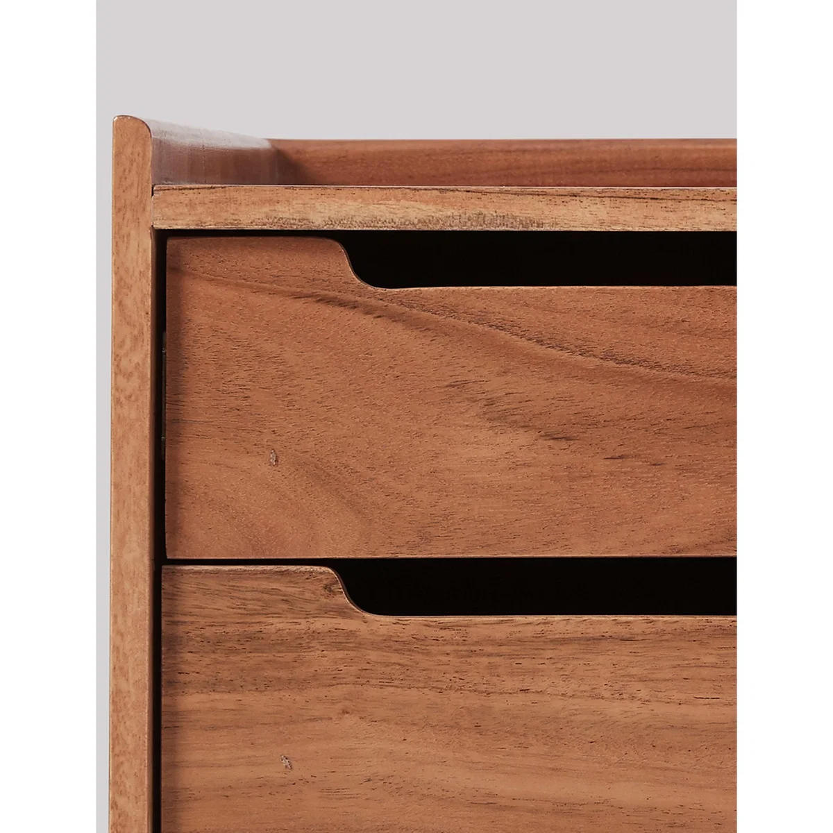 Swoon Southwark Acacia Wood 3 Drawer Bedside Table Brown – image 4