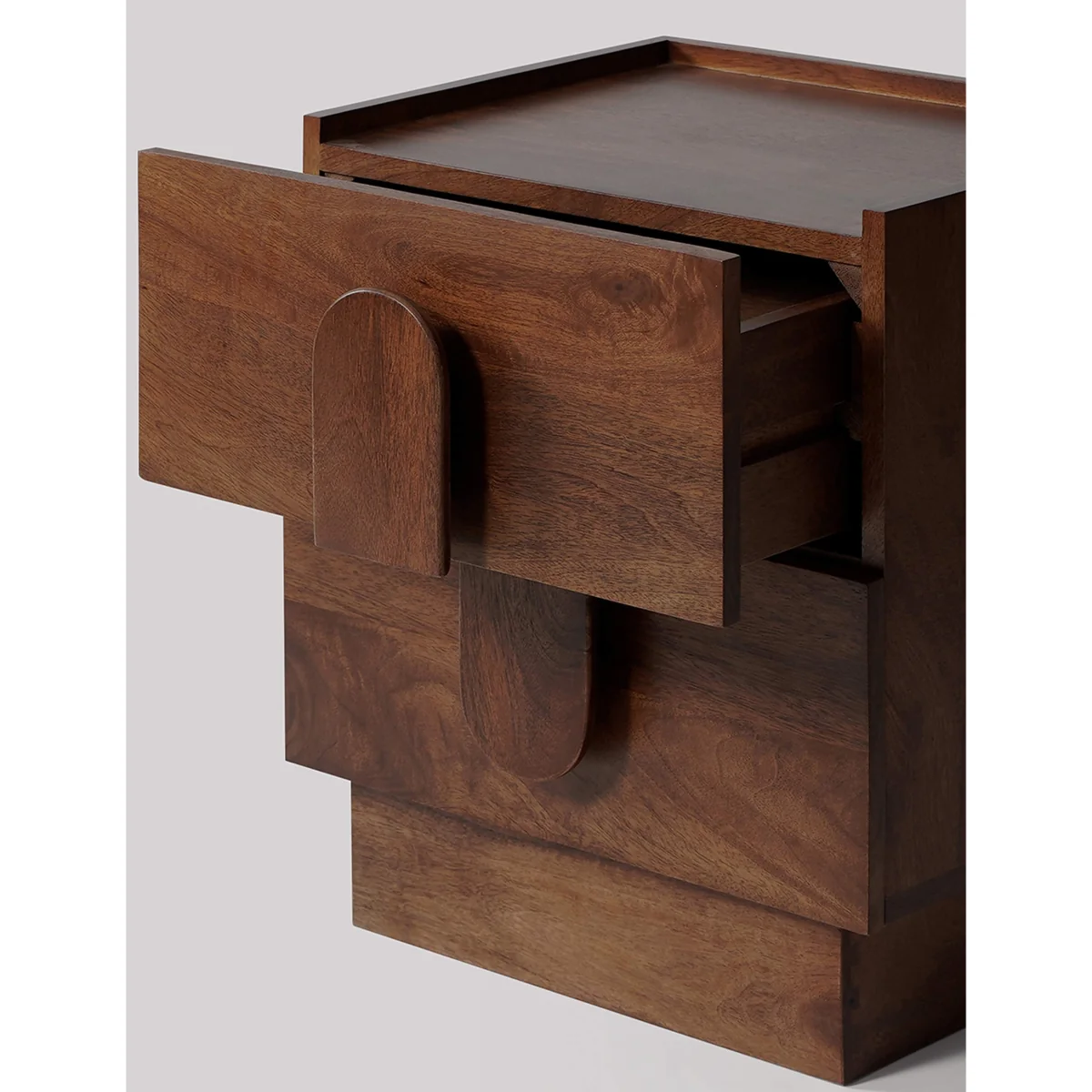 Swoon Rolo 2 Drawer Bedside Table Brown – image 3