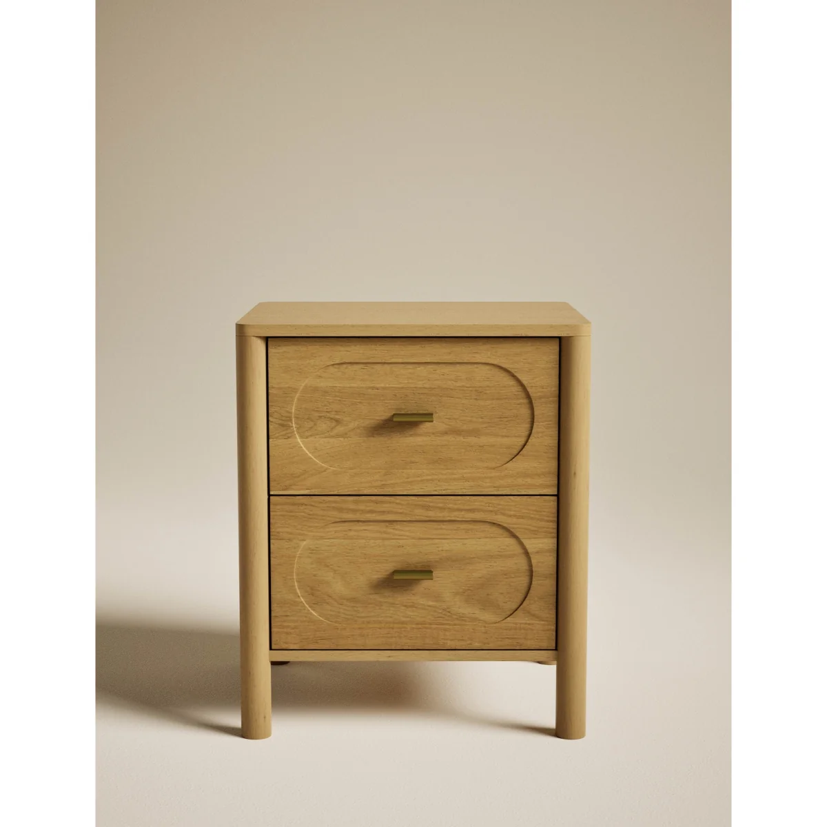 Gallery Direct Giles 2 Drawer Bedside Table Natural – image 2