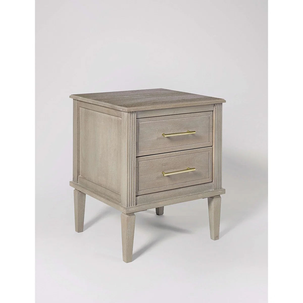 Swoon Claudine 2 Drawer Bedside Table Grey – image 2