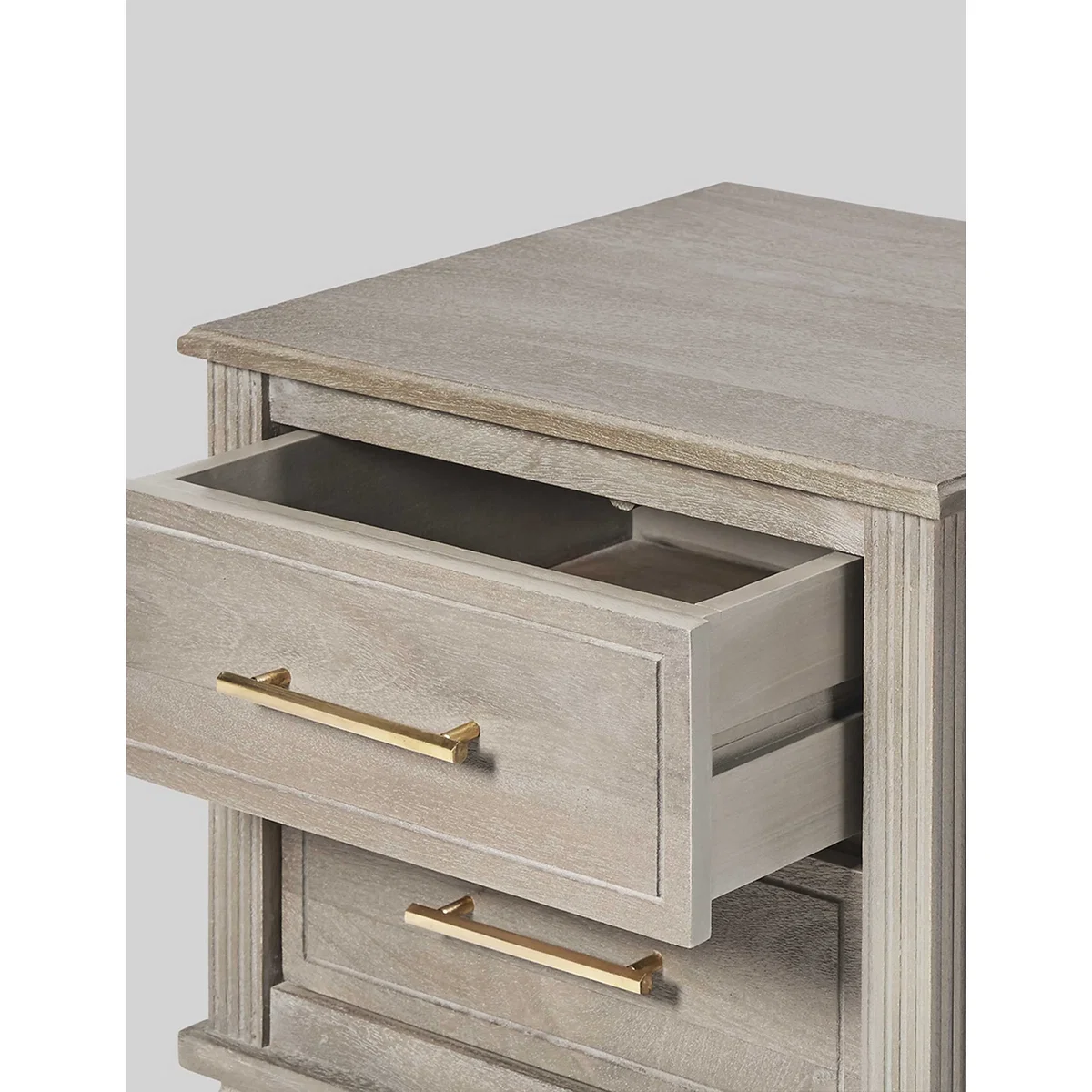 Swoon Claudine 2 Drawer Bedside Table Grey – image 3