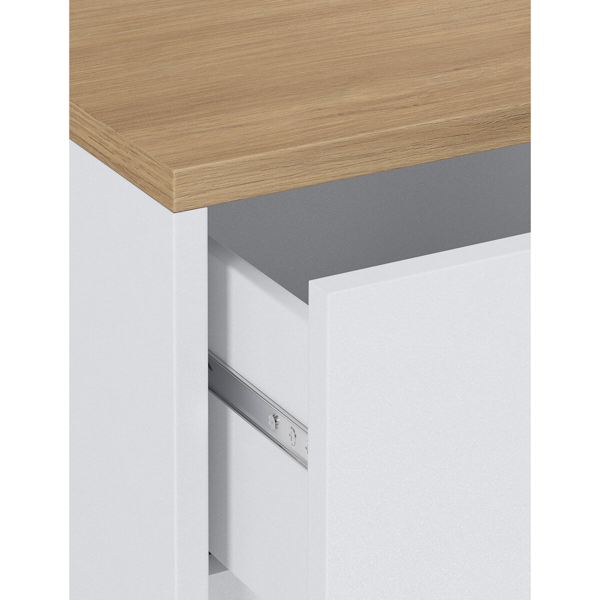 M&S Loft Bedside Table - 1SIZE - White, White – image 2