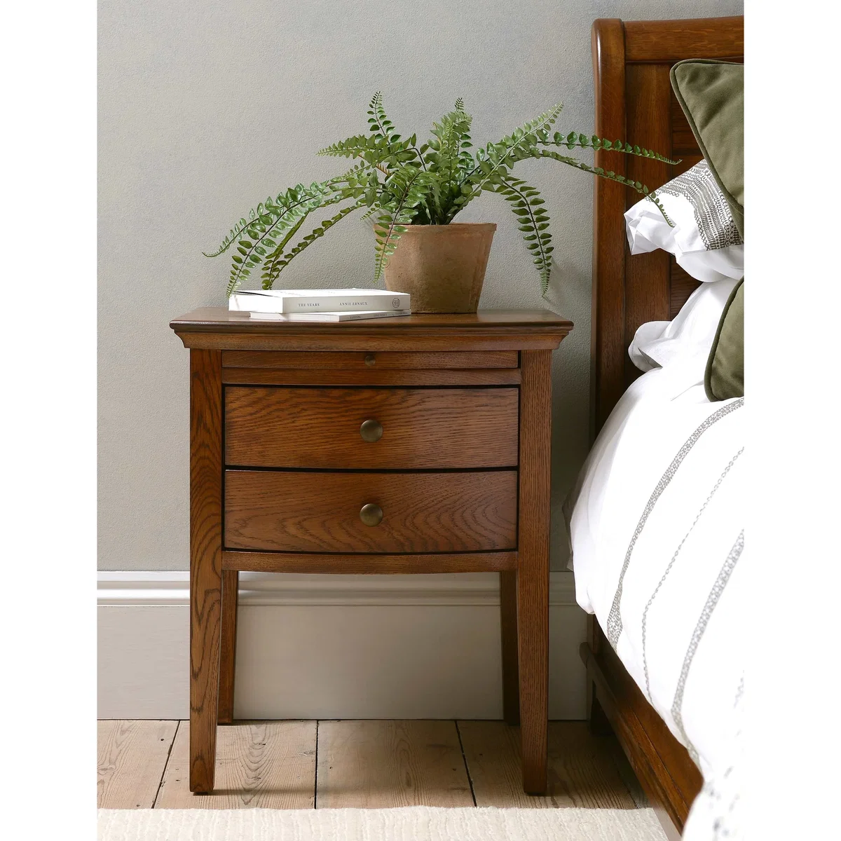 Cotswold Company Winchcombe 2 Drawer Bedside Table Dark Brown – image 4