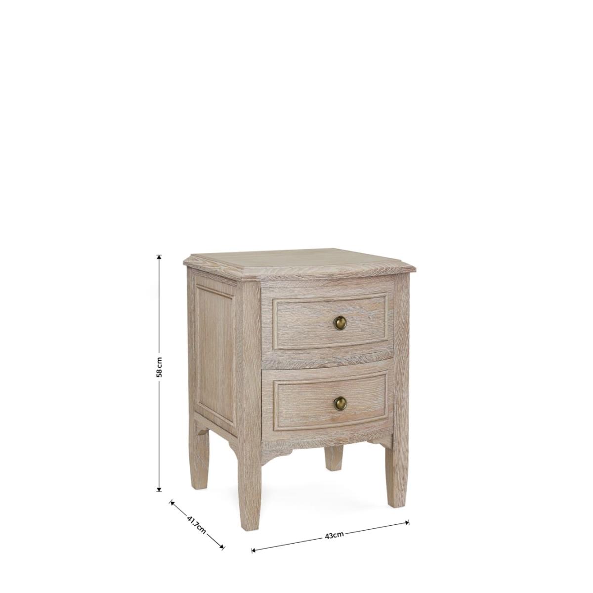 M&S Crescent 2 Drawer Bedside Table - Natural, Natural – image 4